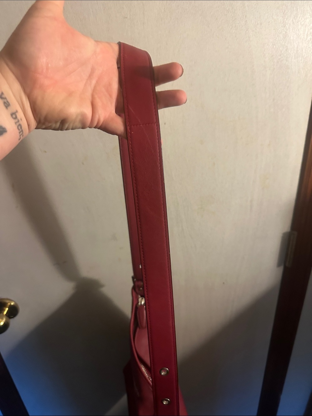 Coach Burgundy Leather Shoulder Bag - Picture 3 of 6